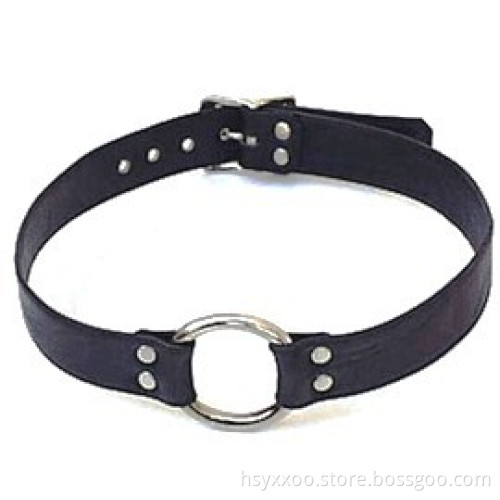 BDSM New Sex Toys Black Leather or Pvc Mouth Ring Band Open Mouth Gag O Ring for Women